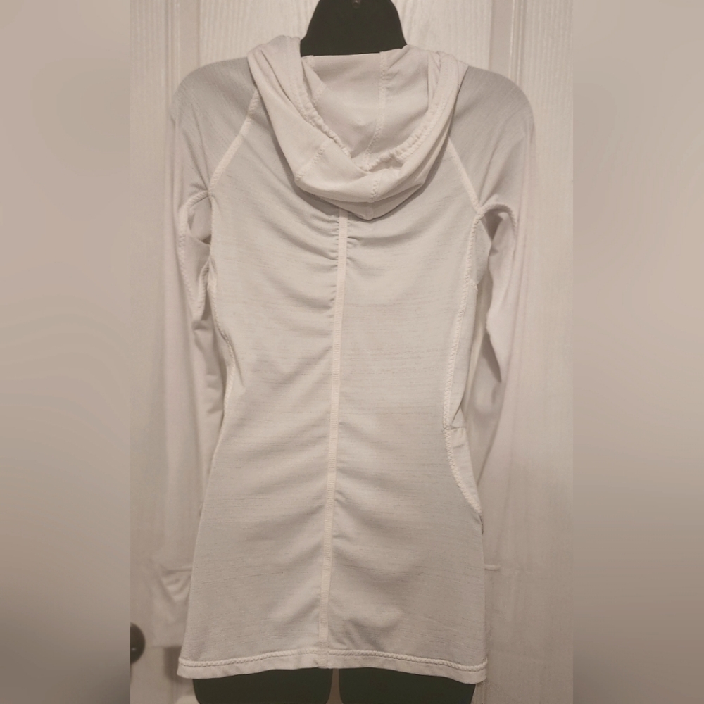 Athleta White Lightweight Pull On Jacket Size Med… - image 4